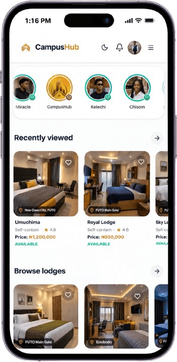 CampusHub Mobile Preview